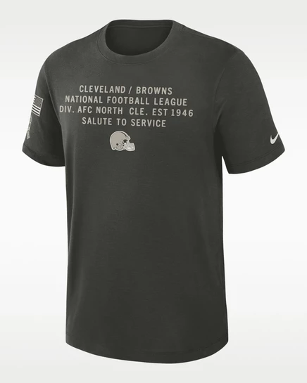 Мужская футболка Nike Cleveland Browns Dri-FIT, тёмно-зелёная