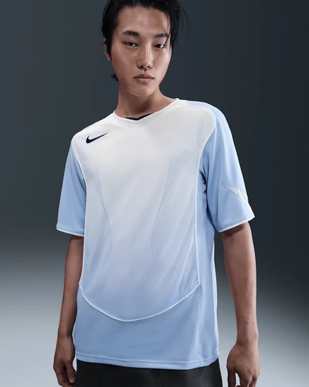 Мужская футбольная футболка Nike Total 90 Dri-FIT, серебристо/тёмно-синяя