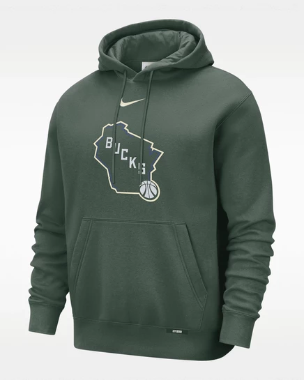 Мужская худи Nike Milwaukee Bucks City Edition, пихтовый