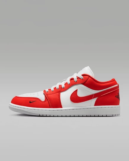 Мужские кроссовки Jordan 1 Low SE, красно-белые