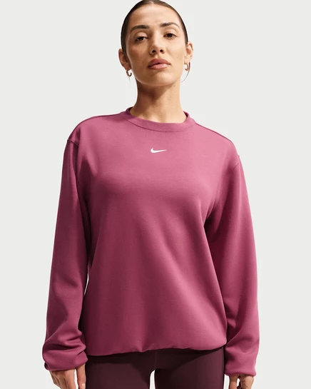 Женский свитшот Nike Studio Fleece, розовый/белый