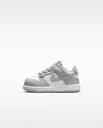 Детские кроссовки Nike Dunk Low, белые/светло-серые