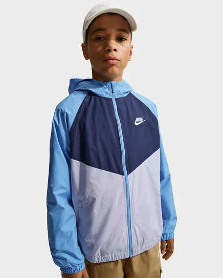 Детская куртка Nike Windrunner Repel, сине‑белая