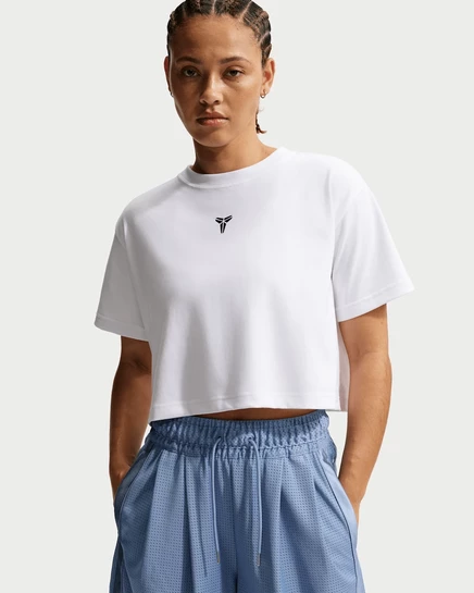 Женская футболка Nike Kobe Dri-FIT укороченная, белая