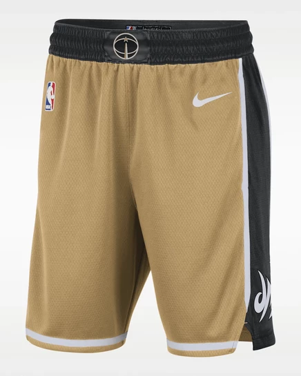 Мужские баскетбольные шорты Nike Wizards City Edition Swingman, черно-золотые