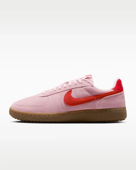Женские кроссовки Nike Field General розовые с темно-коричневыми и светло-алыми элементами