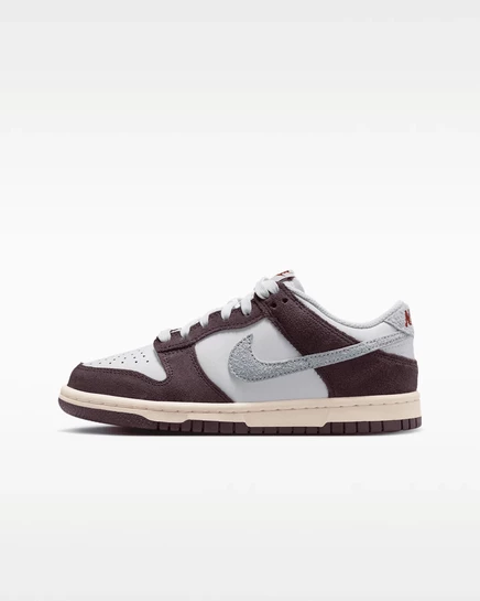 Подростковые кроссовки Nike Dunk Low SE, белые/бордовые/голубые