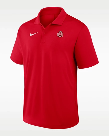 Мужское поло Nike Primetime Victory Plus Ohio State, алое