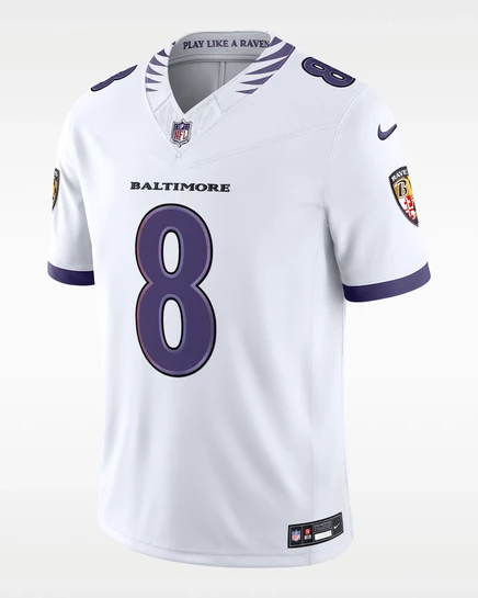 Мужская джерси Nike Lamar Jackson Ravens Dri-FIT, белая