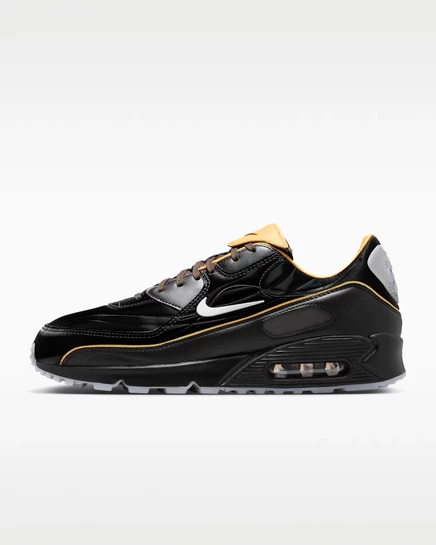 Мужские кроссовки Nike Air Max 90 Premium, черно-золотые