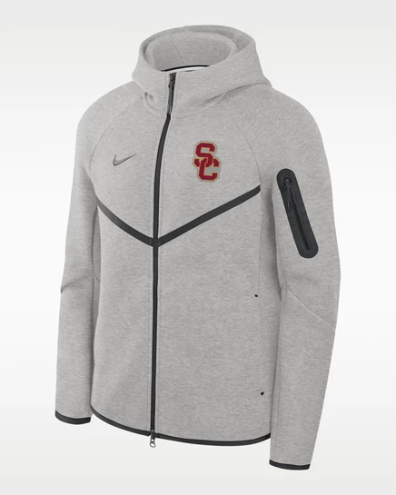 Мужская куртка Nike Tech Fleece Windrunner на молнии, серая