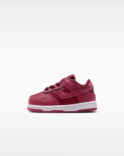 Унисекс кроссовки Nike Dunk Low для малышей, красно-белые