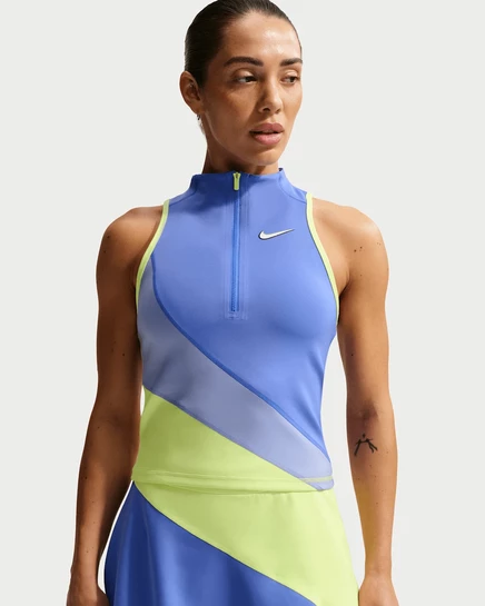 Женская теннисная майка NikeCourt Slam, сапфировая/белая
