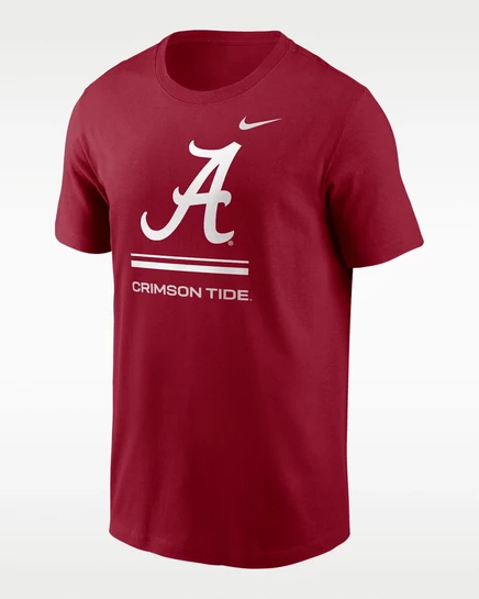 Мужская футболка Nike Alabama Courtside Dri-FIT, бордовая