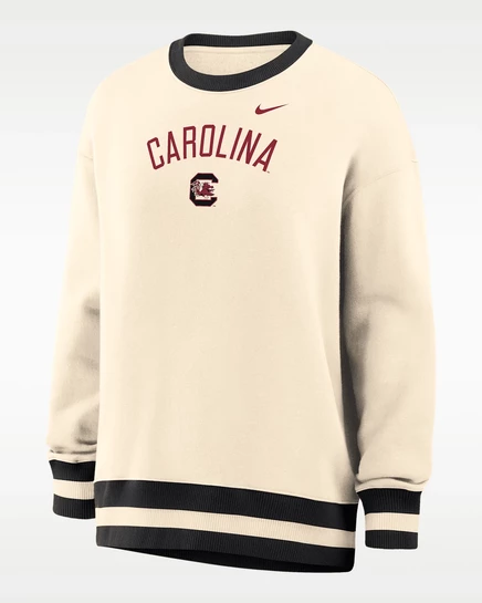 Женский свитшот Nike Gamecocks Phoenix, бежево-черный