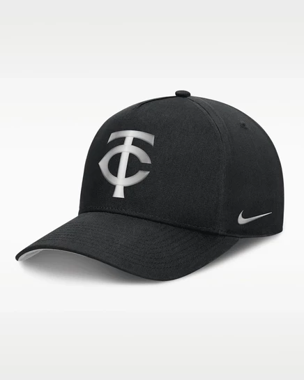 Мужская кепка Nike Minnesota Twins Rise A-Frame, чёрная