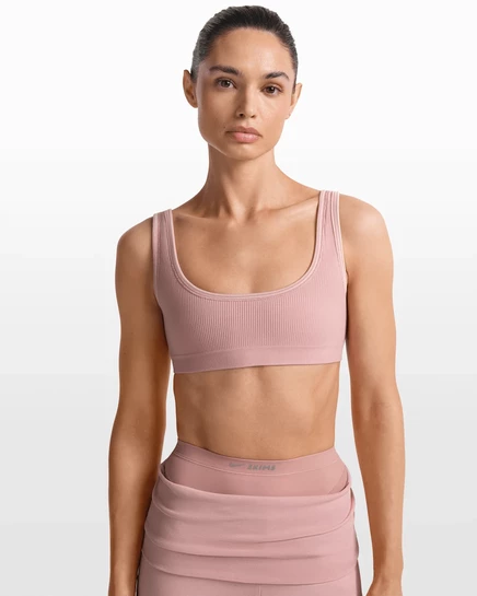 Женский бюстгальтер NikeSKIMS Ribbed, пудровый/экрю