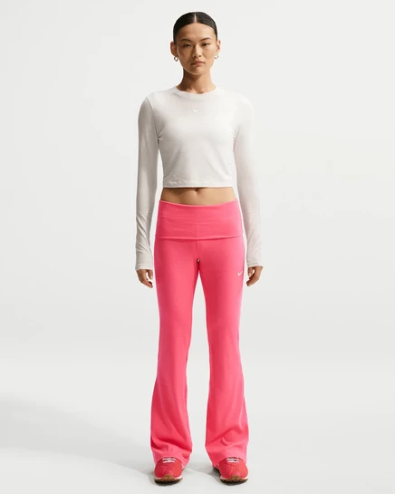 Женские брюки Nike Sportswear Chill Knit, коралловые/молочные