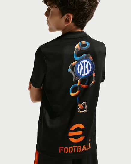Детская футболка Nike ACG Inter Milan, черно-оранжевая