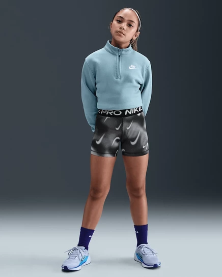 Детские шорты для девочек Nike Pro Dri-FIT 3″, черные/белые