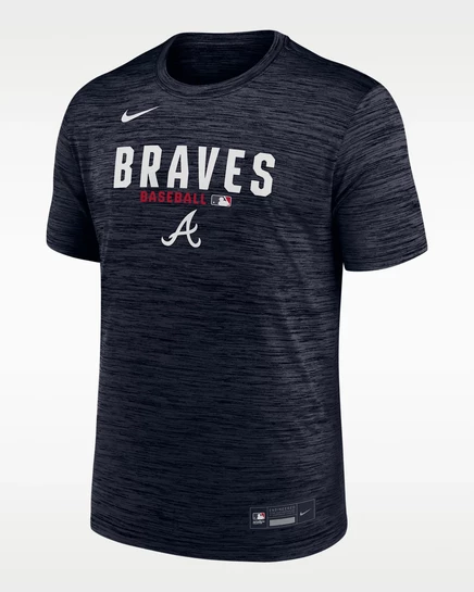 Мужская футболка Nike Atlanta Braves Dri-FIT, темно-синяя