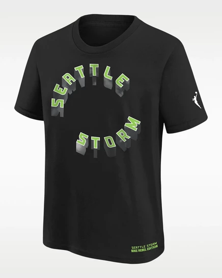 Детская футболка Nike Seattle Storm Rebel, черная