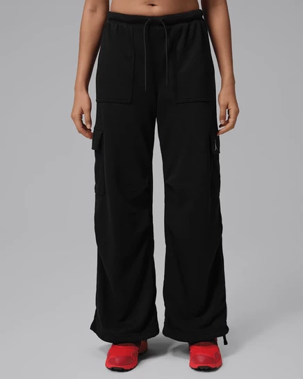 Женские карго-штаны Jordan Brooklyn Fleece, черно‑белые
