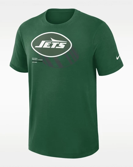 Мужская футболка Nike New York Jets Slub Dri-FIT, зеленая