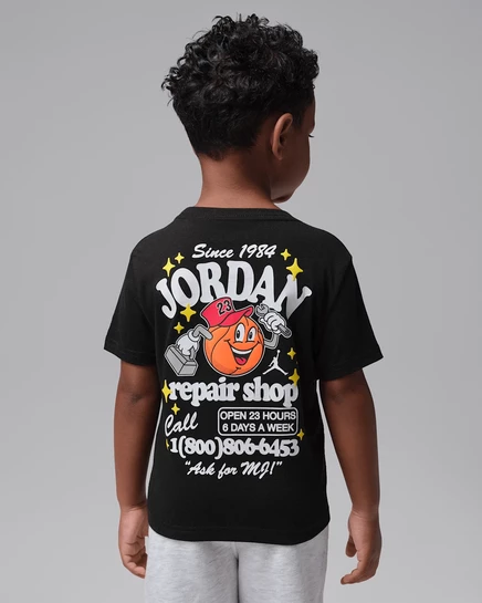 Детская футболка Jordan MJ's Repair Shop, черная