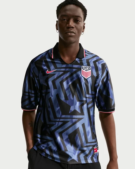 Мужская футбольная футболка Nike USMNT, синяя/красная