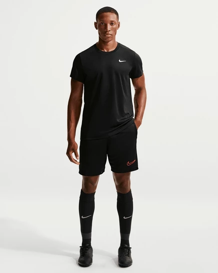 Мужские футбольные шорты Nike Dri-FIT, черно-бело-красные