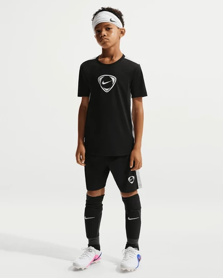 Подростковые футбольные шорты Nike Academy+ Dri-FIT, черно-белые