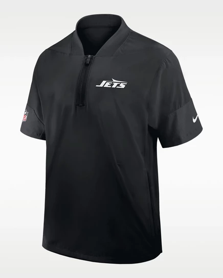 Мужская куртка Nike New York Jets 1/2-zip, черная
