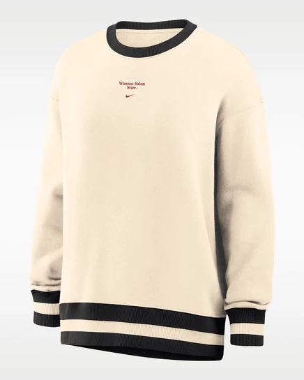 Женский свитшот Nike Winston-Salem State, бежево-черный