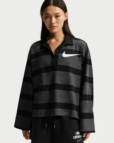 Женский оверсайз-топ Nike, темно-серый/черный/айвори