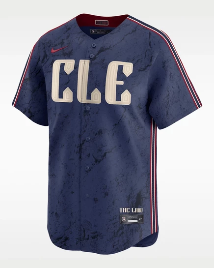 Мужская джерси Nike Cleveland Guardians City Connect, темно-синяя