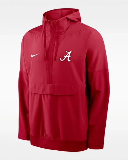 Мужская куртка Nike Alabama Anorak 1/2-zip, алая