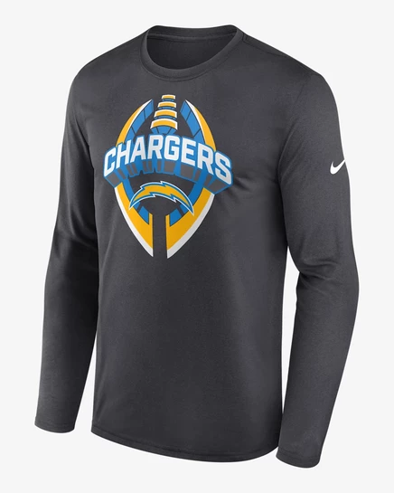 Мужской лонгслив Nike Chargers Dri-FIT, антрацитовый