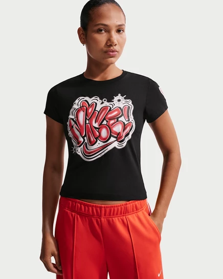 Женская укороченная футболка Nike Chill Knit, черная