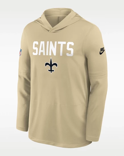 Мужское худи Nike Pass Accuracy Saints Dri-FIT, золотистое
