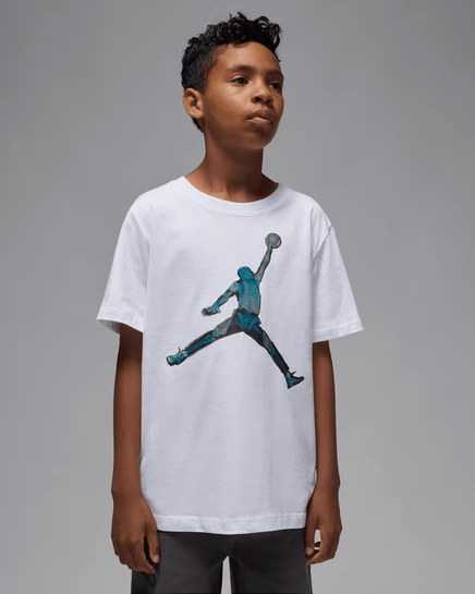Детская футболка Jordan Skeleton Jumpman, белая