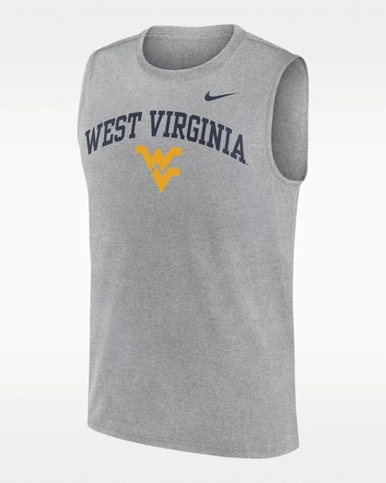 Мужская майка Nike West Virginia Primetime, серая