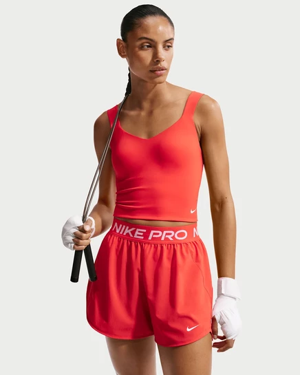 Женский топ Nike Pro Sculpt с вкладышами, малиновый