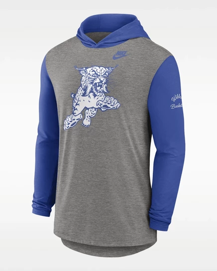 Мужская футболка Nike Kentucky Campus Legacy Dri-FIT с капюшоном, серый меланж