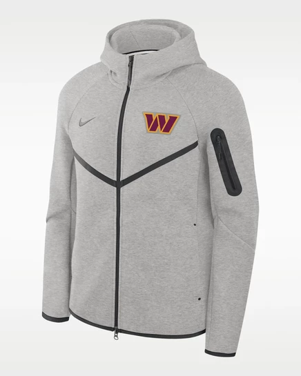 Мужская куртка Nike Tech Fleece Windrunner Commanders, тёмно-серый меланж