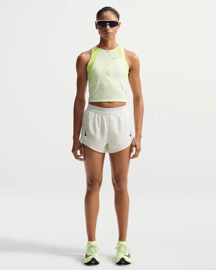 Женские шорты Nike AeroSwift 3″ с вкладышем, белые/черные