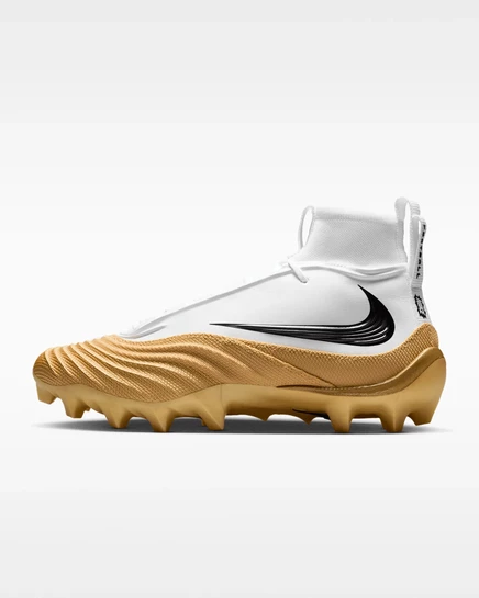 Nike Alpha Menace 5 Pro Men's Football Cleats white/metallic gold/black