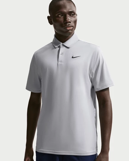 Мужское поло Nike Velocity Dri-FIT для гольфа, серый/чёрный