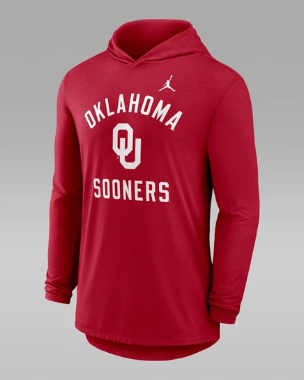Мужская футболка Jordan Dri-FIT Oklahoma Campus Arch, бордовая