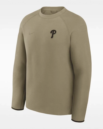 Мужская толстовка Nike Philadelphia Phillies Tech Fleece, оливковая